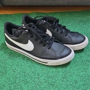 Nike Kids Black and White Lace-Up Sneakers